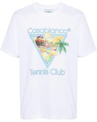 Casablancabrand - Afro Cubism Tennis Club Printed T-Shirt - Lyst