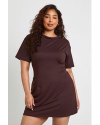 Boohoo - Plus Cinched Detail T-Shirt Dress - Lyst