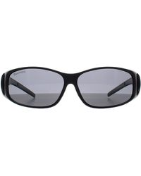 Montana - Rectangle Smoke Polarized Mfo1 Fit Over Glasses Sunglasses - Lyst
