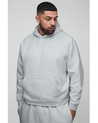 BoohooMAN - Plus Oversized Boxy Basic Hoodie - Lyst