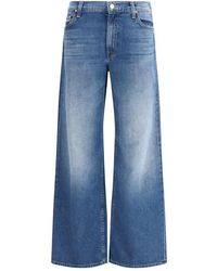 Mother - Blauwe Katoenen Flared Jeans - Lyst