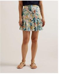 Ted Baker - Pragsea Tiered Mini Skirt With Slits - Lyst