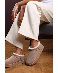 Where's That From - Wheres 'Saskia' Cosy Faux-Suede Fur Lined Micro Dipped Heel Boot - Lyst
