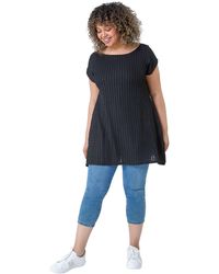 Roman Curve - Textured Short Sleeve T-Shirt - Lyst
