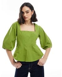ASOS - Square Neck Seam Detail Corset Top - Lyst