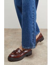 Oasis - Brooker Leather Tassel Chunky Loafers - Lyst