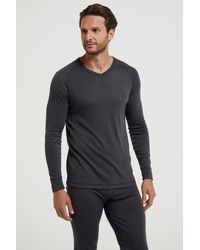 Mountain Warehouse - 'Talus' V Neck Base Layer Top Thermal Quick Drying Winter Tee - Lyst