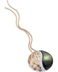 Orphelia - 'unari' Dames 925 Sterling Zilveren Ketting Met Hangertje - Lyst