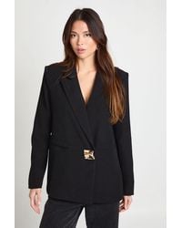 Boohoo - Trim Oversized Tailored Blazer - Lyst