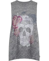 Vans - Off The Wall Sketchy Skull Top Cotton - Lyst