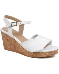 Jones Bootmaker - Iva Leather Wedge Heel Sandals - Lyst