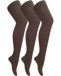 Sock Snob - 3 Pair Multipack Coloured Opaque 80 Denier Tights - Lyst