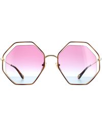 Chloé - Chloé Round Gradient Ch0045S Metal (Archived) - Lyst
