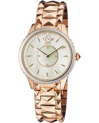 Gv2 - Siena Mop Dial Swiss Quartz Diamonds Stainless Steel Watch - Lyst