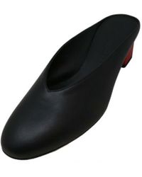 Gray Matters - Mildred Mule Black / Red Ankle-high Leather Clogs - 5.5m - Lyst