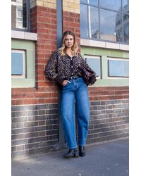 Gini London - Mid Rise Barrel Leg Jeans - Lyst