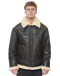 Infinity Leather - B3 Shearling Sheepskin Aviator Jacket-Gloucester - Lyst