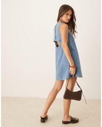 Nobody's Child - Denim Swing Dress With Cut Out Back - Lyst