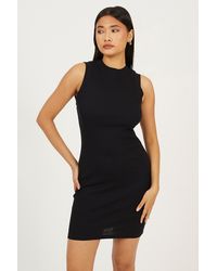 Brave Soul - Ribbed Jersey Sleeveless Bodycon Mini Dress - Lyst