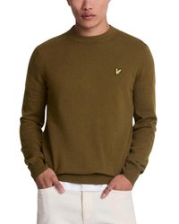 Lyle & Scott - Olivgruner Pullover Mit Rundhalsausschnitt Von - Lyst