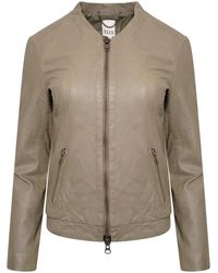 Elle - Emma Leather Biker Jacket - Lyst
