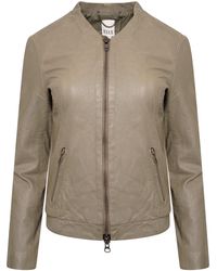 Elle - Emma Leather Biker Jacket - Lyst