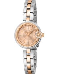 Roberto Cavalli - Stainless Steel Two Tone & Rose Color Watch - Lyst