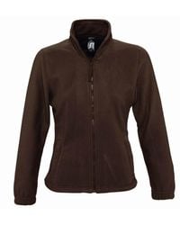 Sol's - Ladies North Full Zip Fleece Jacket (Dark Chocolate) - Lyst