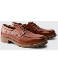 BoohooMAN - Pu Boat Shoe - Lyst