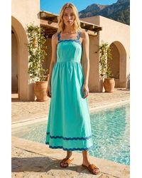 Roman - Contrast Ric Rac Midi Dress - Lyst