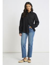 Gini London - Linen Mix Button Through Shirt - Lyst