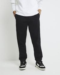 River Island - Joggers Regular Fit Pull On Cotton - Lyst