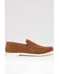 Threadbare - Faux Suede Slip On Loafers - Lyst