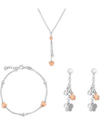 Orphelia - 'Lorelei' 925 Sterling Set: Chain + Bracelet + Earrings - Lyst