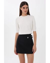 Hiccup - Short Sleeve Basic Knitted Sweater - Lyst