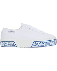 Superga - Ladies 3740 Leggera Ceramic Print Platform Trainers - Lyst