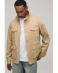 BoohooMAN - Regular Fit Twill Field Jacket - Lyst