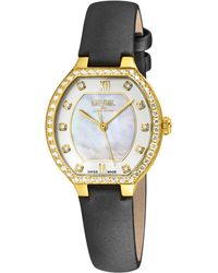 Gevril - Lugano Swiss Diamond Watch, Mop Dial, 316L Stainless Steel Ipyg Case, Geniune Italian Leather - Lyst