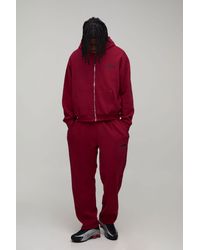 BoohooMAN - Oversized Boxy Official Zip Through Hooded Tracksuit - Lyst
