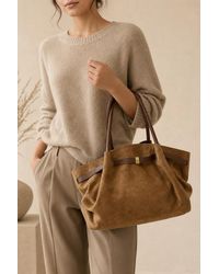 SVNX - Vintage Soft Faux Suede Shoulder Bag - Lyst