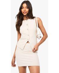 Boohoo - Textured A-Line Mini Skirt - Lyst