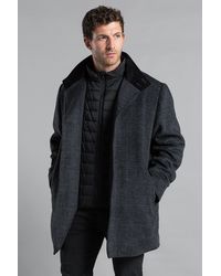 Kensington Eastside - Faux Wool Funnel Neck Coat - Lyst