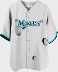 Off-White c/o Virgil Abloh - Miami Marlins Cut-Out Shirt - Lyst