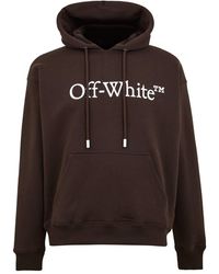 Off-White c/o Virgil Abloh - Off Oversize Hooded Neck Long Sleeve Sweatshirt - Lyst
