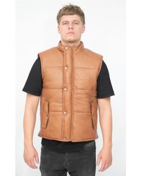 Infinity Leather - Classic Puffer Waistcoat-Nottingham - Lyst