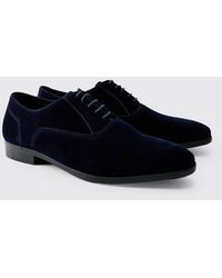 BoohooMAN - Velvet Oxford Shoe - Lyst