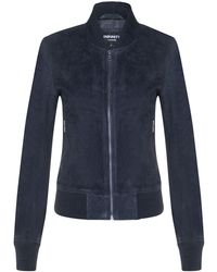 Infinity Leather - Classic Ma-1 Suede Bomber Jacket-Newbury - Lyst
