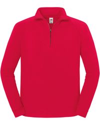 Fruit Of The Loom - Iconic Premium Quarter Zip Sweatshirt - Lyst