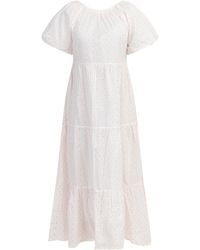 myMo - Maxi Jurk Roze Oranje Stippen - Lyst