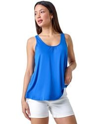 Roman - Plain V-Neck Stretch Jersey Vest Top - Lyst
